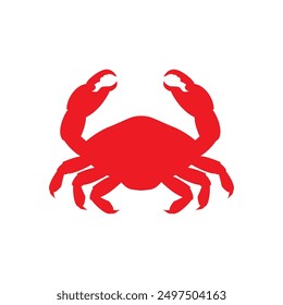 Simple Crab logo, crab icon vector illustration.