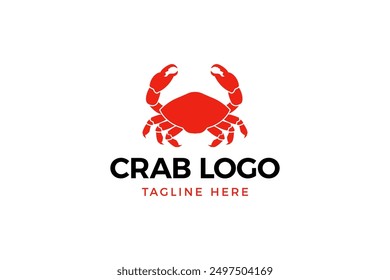 Simple Crab logo, crab icon vector illustration.