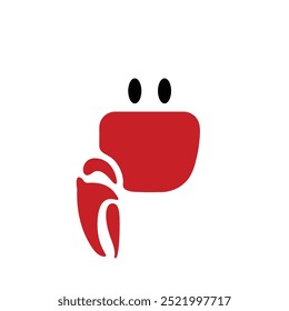 Simple Crab logo, crab icon vector illustration.