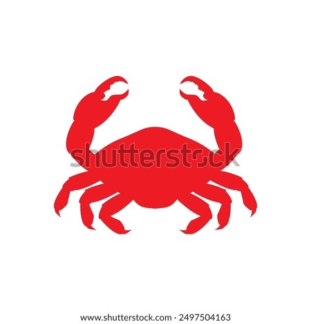 Simple Crab logo, crab icon vector illustration.