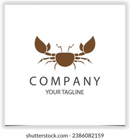 simple crab logo premium elegant template vector eps 10
