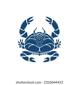 simple crab seafood restaurant logo vector illustration template design