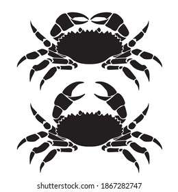 Silueta de cangrejo simple
ilustración vectorial