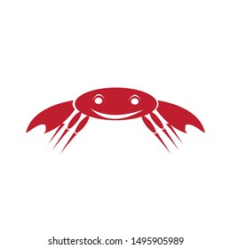 simple crab vector logo design