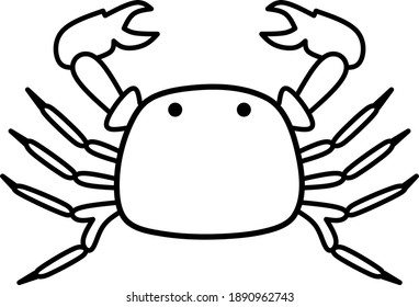 Simple crabs icon, black white