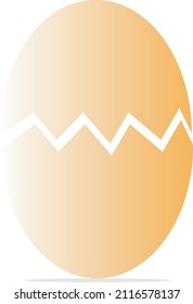 Simple Cracked Egg for book cover