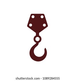 simple cranes hook design symbol vector