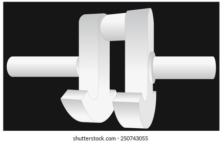 Simple crankshaft for one rod.
