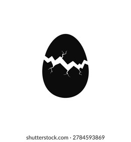 Simple creak egg silhouette vector flat illustration design.
