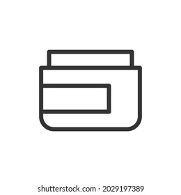 Simple cream line icon. Premium symbol in stroke style. Design of cream icon. Vector illustration.