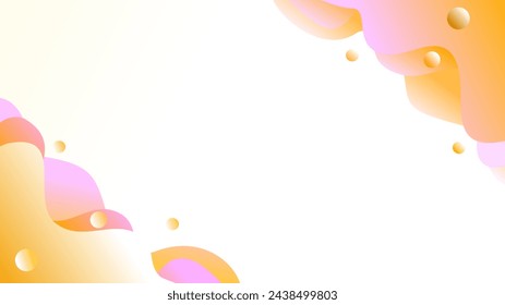 Simple cream orange overlay waves and spheres presentation background