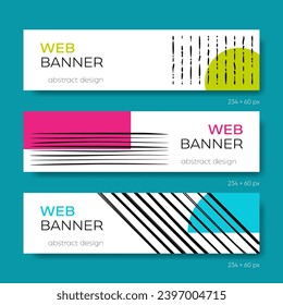 Simple creative abstract design vector web banners