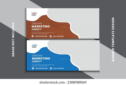 plantilla de diseño de banner simple y creativo.