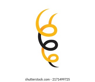 Simple and Creative Bee Pattern Symbolizing Spring or Spiraling Shape