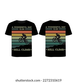 Simple and creative bicycle riding t shirt design template 