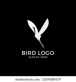 Simple creative bird logo vector eps.