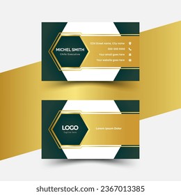 Simple Creative black and golden luxury business card design