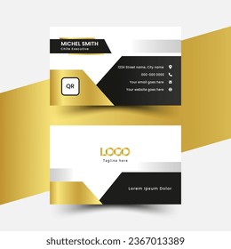 Simple Creative black and golden luxury business card design