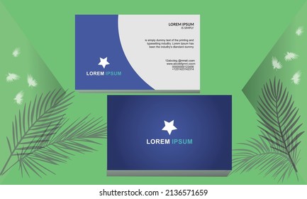 simple creative blue corporate print ready business card
