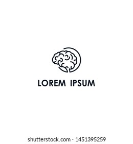 Simple and Creative Brain Icon Logo Design Template