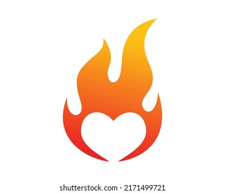 Simple and Creative Burning Love Symbol