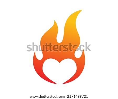 Simple and Creative Burning Love Symbol