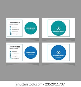 Simple and creative business card design set. 	