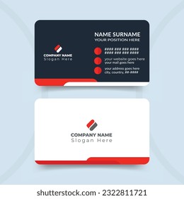 Simple creative business card or visiting card template