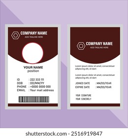 Plantilla creativa simple del diseño de la tarjeta de la identificación del negocio