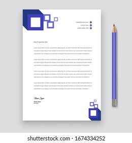 Simple Creative Business style letter head templates for your project design, Vector illustration.