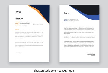 Simple Creative Business style letter head templates for your project design, Vector illustration.
