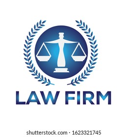 Simple, creative and clean law firm logo design template for use of marketing purposes