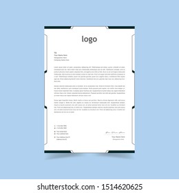 Simple creative & Clean Vector Letter Head Template with standard sizes. corporate identity letterhead