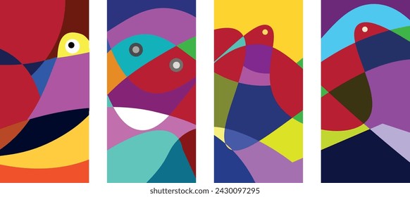 Simple creative colorful abstract cover, for background
