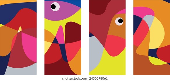 Simple creative colorful abstract cover, for background