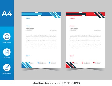 Simple creative Colorful and Modern abstract letter head business templates for your project.clean design and Vector illustration