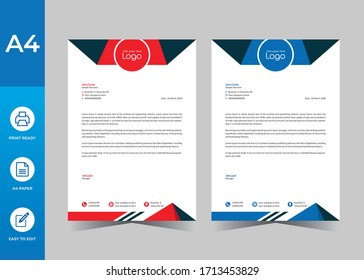 Simple creative Colorful and Modern abstract letter head business templates for your project.clean design and Vector illustration