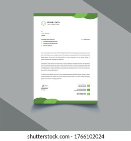 Plantillas sencillas, creativas, coloridas y modernas de diseño de membrete abstracto para su proyecto.