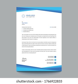 Plantillas sencillas, creativas, coloridas y modernas de diseño de membrete abstracto para su proyecto.