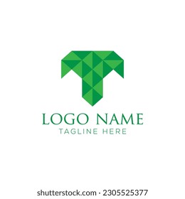 Simple creative company T logo design template design concept suitable for a company card, print, digital, id card, identity card, and other marketing material purpose   