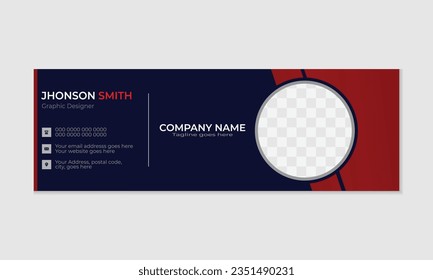 simple creative email signature design , clean vector template