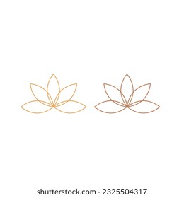 SIMPLE CREATIVE FLOWER AYURVEDA RESORT SIGN SYMBOL LOGO VECTOR ISOLATED ON WHITE