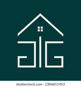 Diseño de logotipo GIG Home creativo y sencillo adecuado para el logotipo de la empresa, impresión, digital, icono, aplicaciones y otros fines de marketing