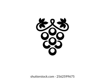 simple creative grape logo design vector concept