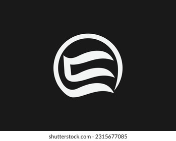 Logo de una carta simple creativa 
 diseño en vector