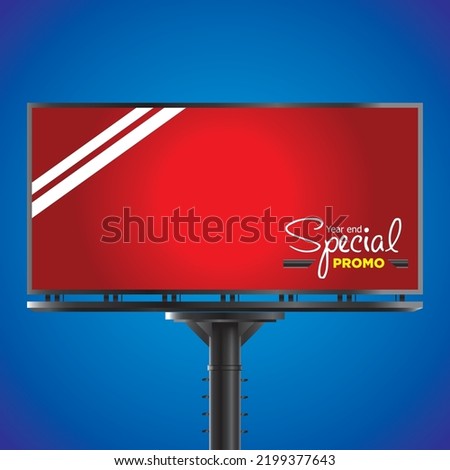 Simple creative hoarding design template vector