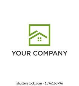 Simple creative home logo design template