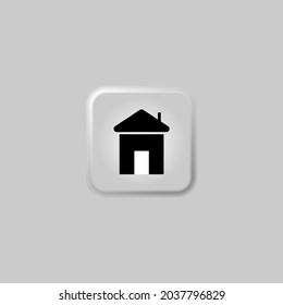 Simple Creative Home User Interface in Neumorphism Design. Simple modern and minimalist. Smooth and soft 3D user interface. Light mode. For website or apps design. Icon