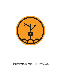 Simple and creative honey garden Logo design