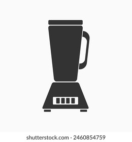 Simple creative icon design of home appliance in black and white bw. Instrument machine electrical device equipment for a particular use function job. indoor blender to mix fruit vegetable to juicy